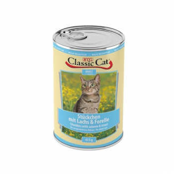 Classic Cat Dose Stückchen mit Lachs & Forelle 415g