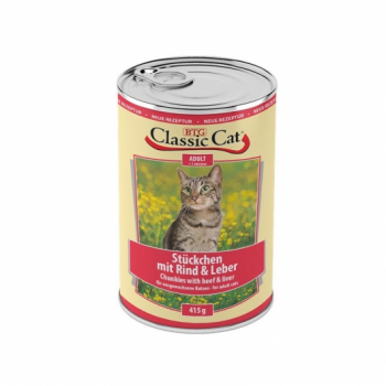 Classic Cat Dose Stückchen mit Rind & Leber 415g