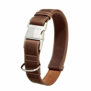 Karlie Buffalo Ultra Halsband - Braun/Hellbraun 40 mm / 55-75 cm