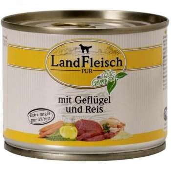 Landfleisch Classic 195g Geflügel & Reis extra mager