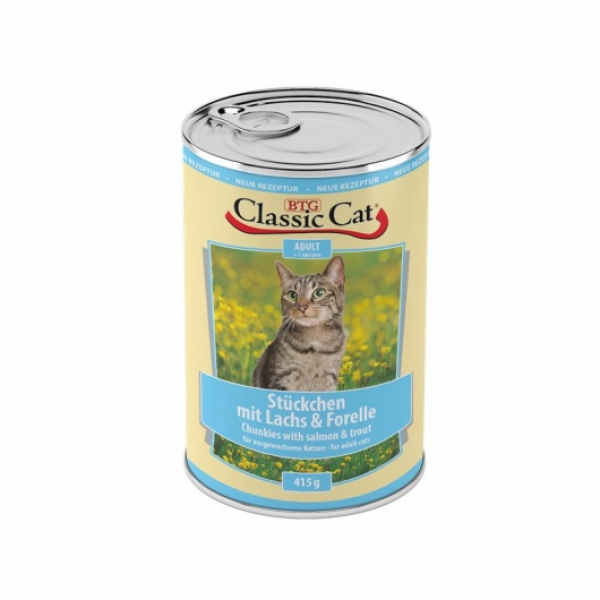 Classic Cat Dose Stückchen mit Lachs & Forelle 415g